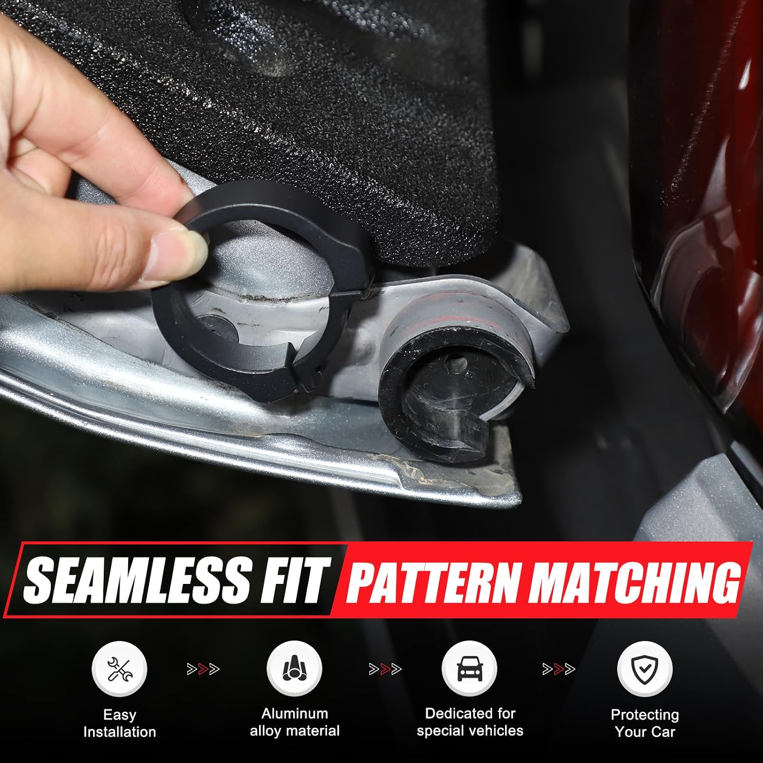 Tailgate Anti-Theft Lock Compatible with Toyota Tundra 2007-2021, Aluminum Rear Trunk Aluminum Security Truck Bed Tail Gate Lock Accessories