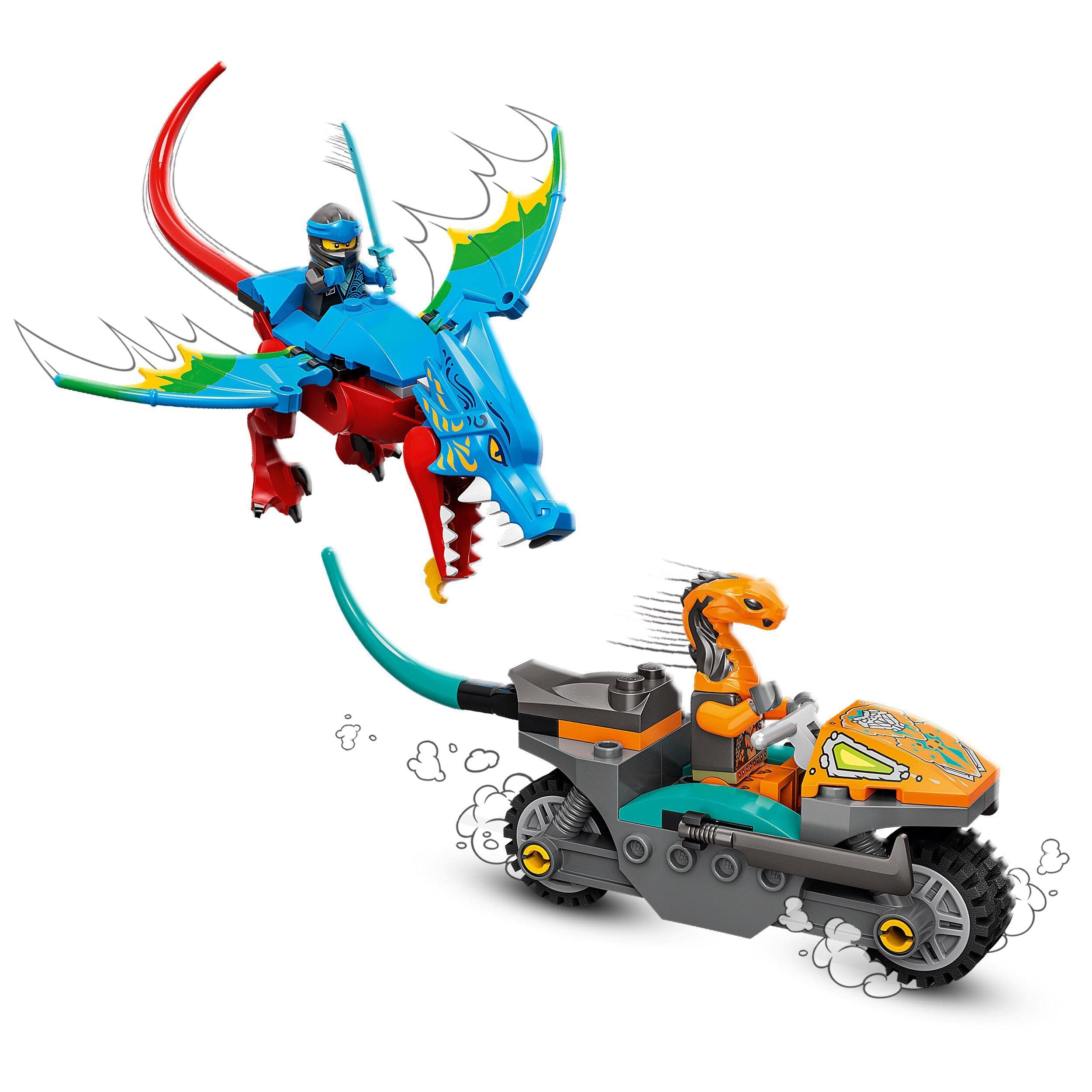 LEGO 71759 Ninjago Templo del Dragón Ninja, Moto de Juguete, Mini Figuras NYA y Kai Crystallized, Juego de Acción, Regalo para Niños de 4 Años o Más