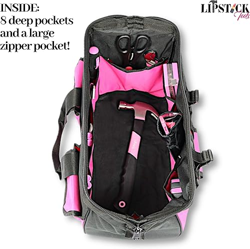 Miniatura 6 de Organizador de bolsas de herramientas de boca ancha multiusos de 18 pulgadas con cremallera superior. Ideal para mejoras del hogar/herramientas de