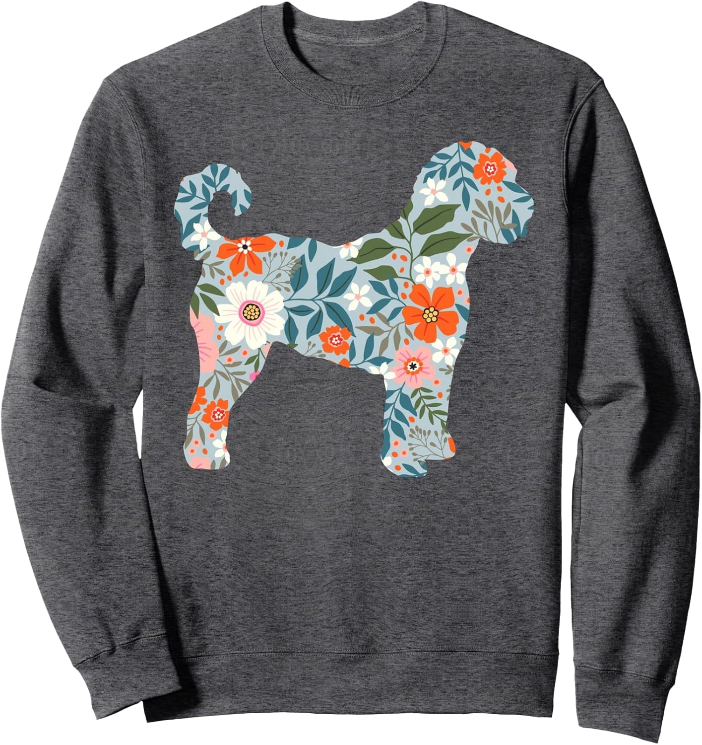 Floral Dog Silhouette for Labradoodle or Gooldendoodle Mom Sweatshirt
