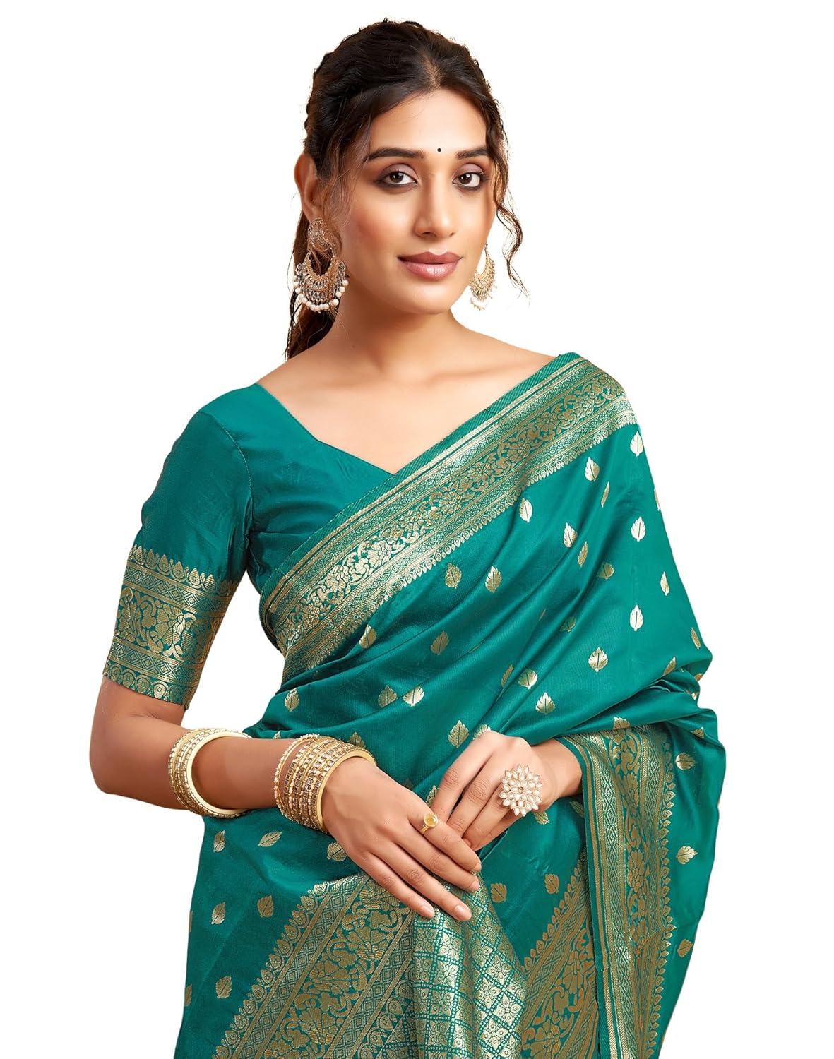 SIRIL Women’s Banarasi Soft Silk Saree Pure Silk with Unstitched Blouse Piece SIRIL Women’s Banarasi Soft Silk Saree Pure Silk with Unstitched Blouse Piece