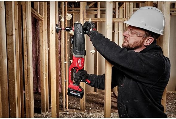 ميلووكي 2811-20 M18 FUEL 18-Volt Brushless GEN 2 SUPER HAWG 7 / 16 in. حفر الزاوية اليمنى (أداة فقط)
