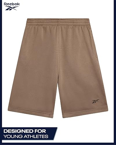 Miniatura 4 de Reebok Pantalones cortos deportivos para niños, paquete de 2 unidades de pantalones cortos de rizo francés de rendimiento activo para baloncesto,