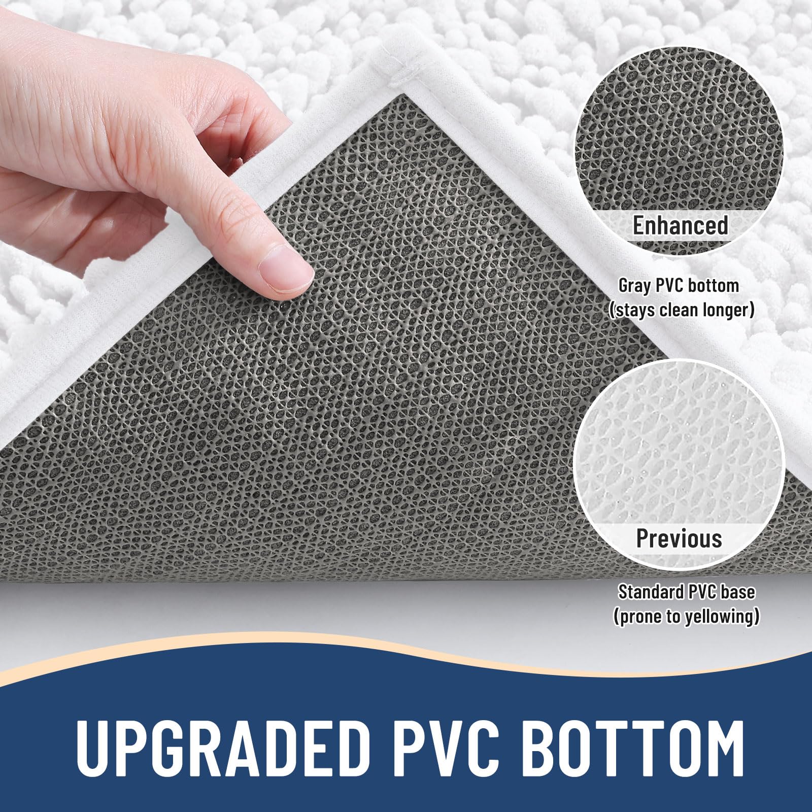 How to Choose a Bathroom Rug: A Buyer Guide (2026) 2 Arotive Luxury Chenille Bathroom Rugs 3 Piece with Toilet Lid Cover, Shaggy Soft - product photo