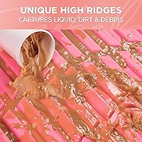 Vista 5 de CARBELLA - Juego de 4 alfombrillas de piso de goma rosa para automóvil - Accesorios rosa universales para ajustarse a todo tipo de clima