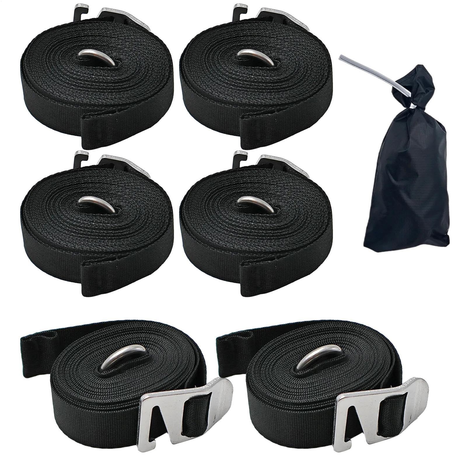 Lanière de tirage pour auvent et store - Lot de 6 sangles de fixation avec sac