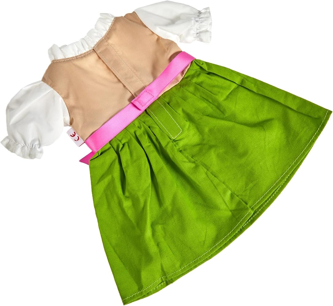 Vestito Per Bambole Heless, Set 3 Pezzi Stile Tradizionale Con Bretelle, Per Bambole 35-45 Cm, Confezione Regalo - 2