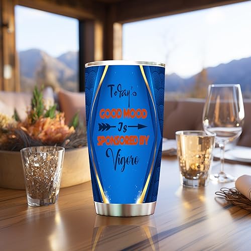 Miniatura 4 de Vigoro - Vaso de acero inoxidable de 20 onzas con tapa, amante de Vigoro, decoraciones de fiesta de Vigoro, regalos para hombres y mujeres