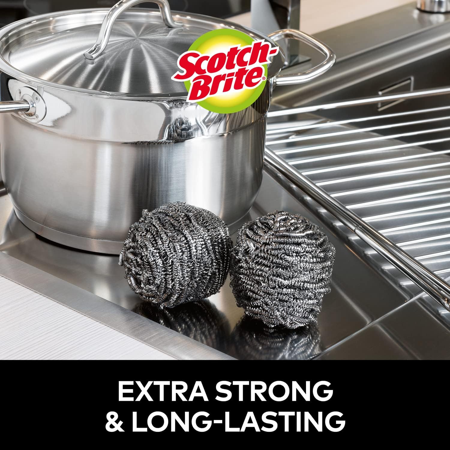 Stainl Steel Scourer, 12 Pieces - Rust Resistant Spiral