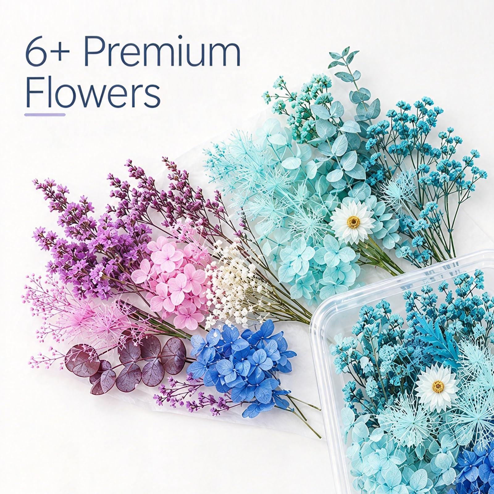 Gfamous Getrocknete Blumen Echt – 2 Kisten Trockenblumen Set Natur