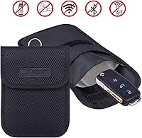 Vista 2 de Wisdompro Protector de llavero RFID para llave de coche con bloqueo de señal, WP4697 Bolsa Faraday para anti-hackeo, bolsa antirrobo