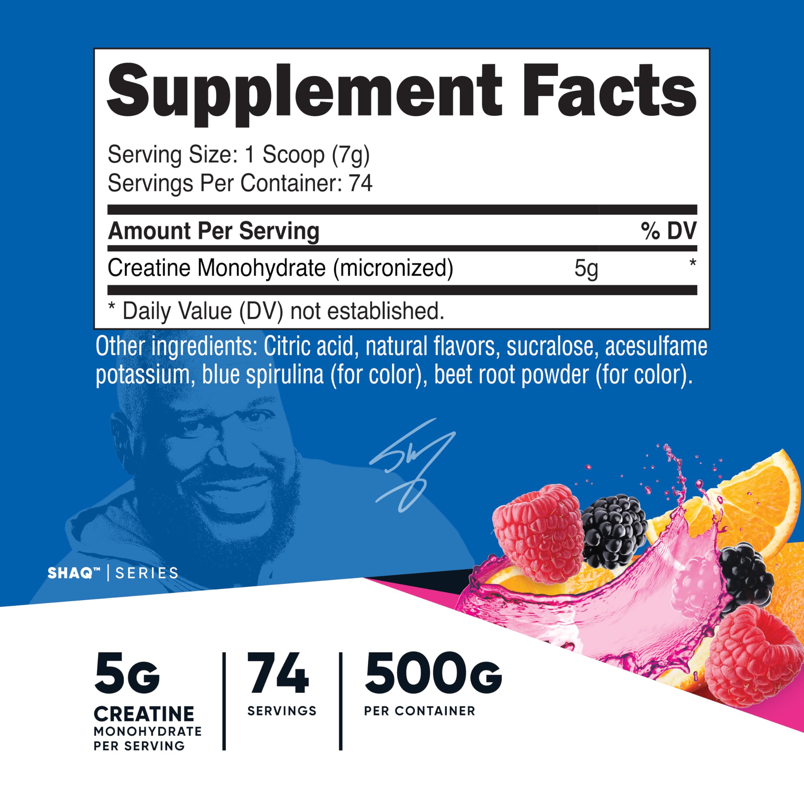 Nutricost Creatine Monohydrate Powder (Shaq's Berry Blast, 500 Gram) — Amazon image 2