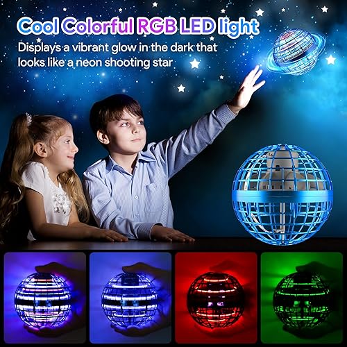Miniatura 3 de Bola de orbe voladora, juguete giratorio volador, bola flotante de boomerang controlada a mano, bola antiestrés giratoria, Navidad, cumpleaños,