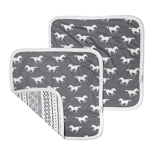 Copper Pearl Juego de 2 mantas de seguridad para bebé, tamaño portátil para auto calmarse sobre la marcha, mantas de bebé ideales para niños y