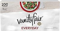 Vanity Fair Everyday 2-Ply Paper Napkins, 200 Count - Soft, Absorbent, Cloth-Like Disposable Napkins for Meals & Parties