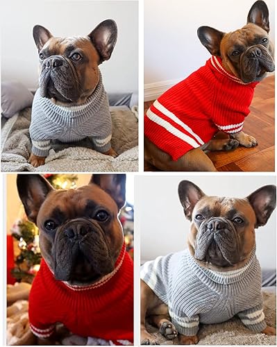 Miniatura 2 de Suéter grande para perro, suéteres a rayas para perro, suéter de invierno para perros grandes, para niños y niñas, ropa cálida de disfraz de Navidad
