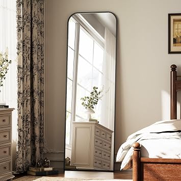 Full Length Mirror 56"x21" Arched Floor Standing Large Mirrors