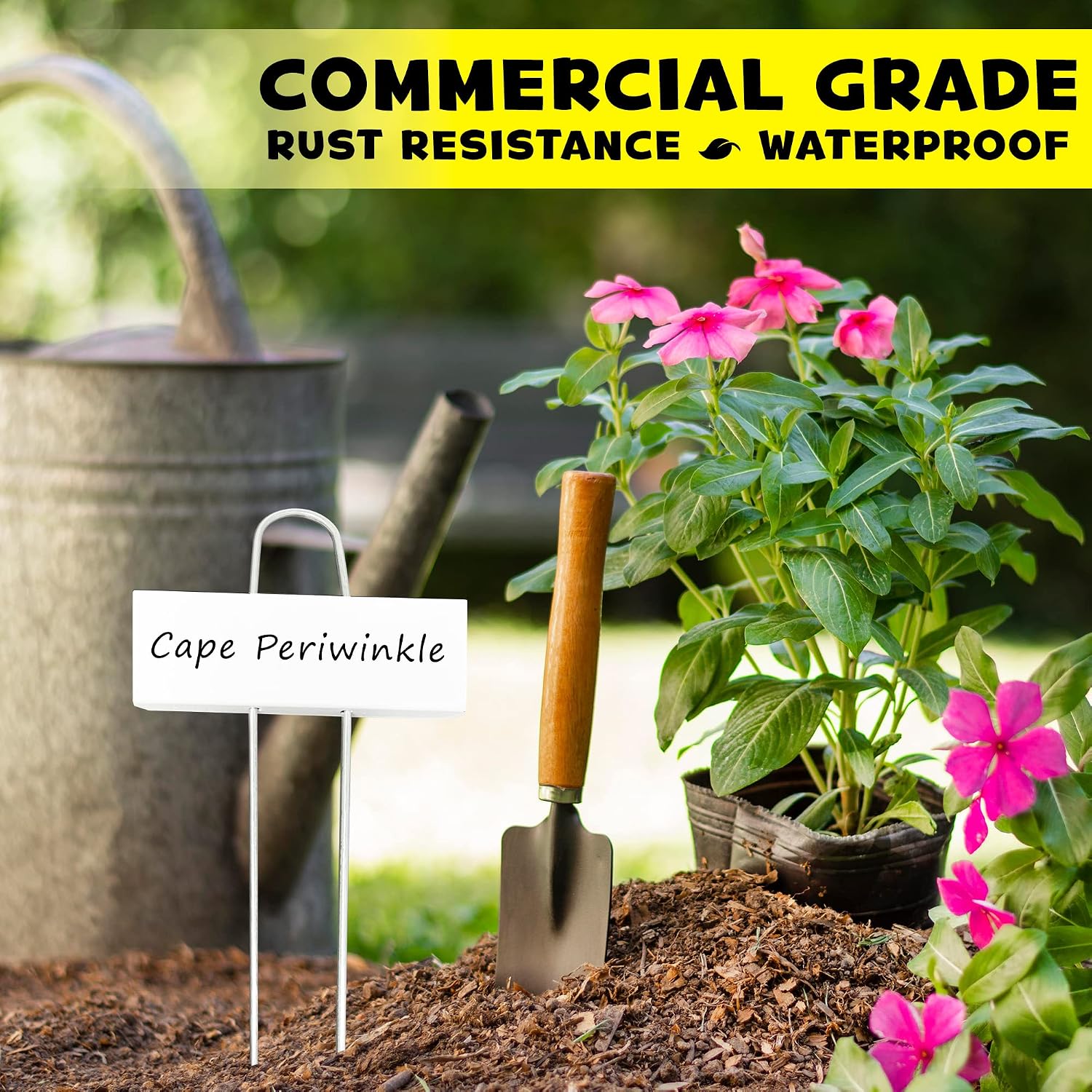 Garden Marker Plant Labels with Black Paint Pen