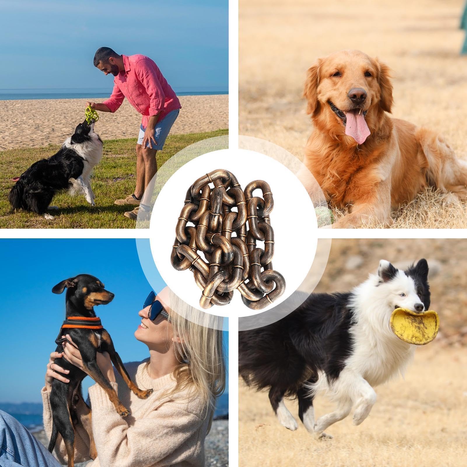 Guinzaglio per cani, catene per cani e cuccioli | 1,8 m/1,8 m per tutti i tipi di cani, animali domestici grandi, medi, piccoli, gatti, cani, passeggiate, jogging