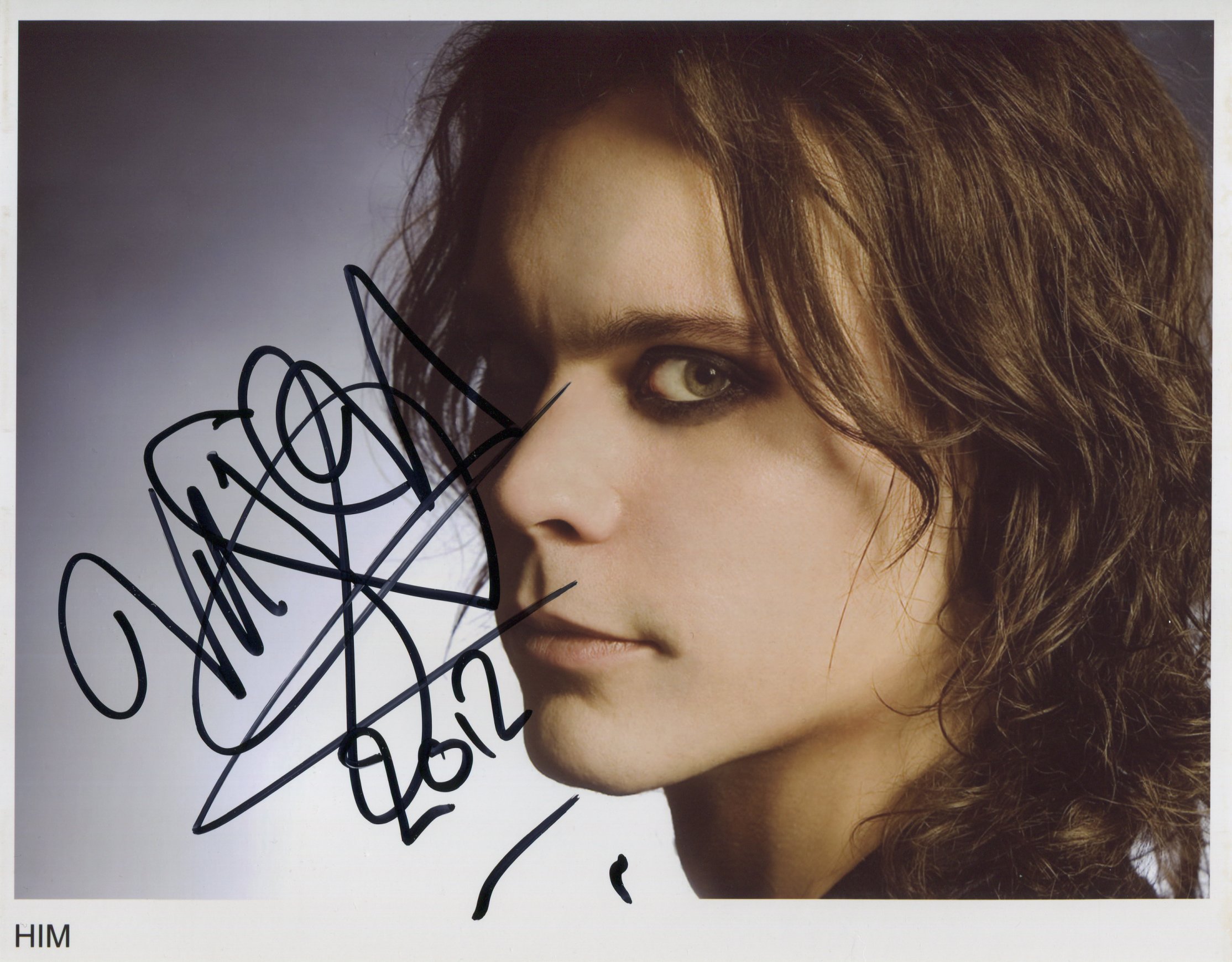Ville Valo Him SIGNED Photo 1st Generation PRINT Ltd 150 + Certificate (6)