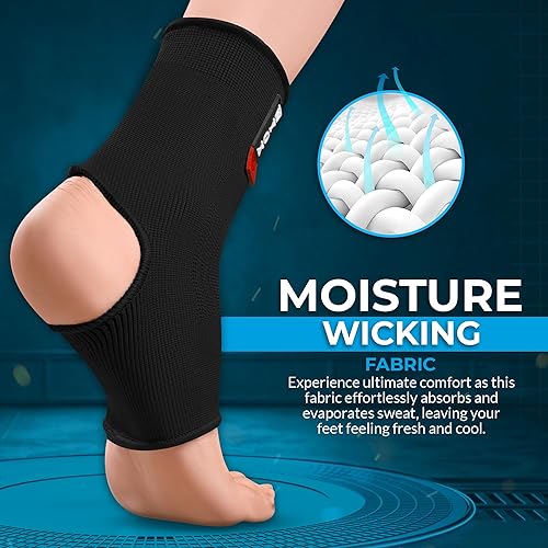 Miniatura 5 de WYOX Tobilleras de apoyo de boxeo para hombres y mujeres, Muay Thai, soporte de tobillo para kickboxing, gimnasio (par)