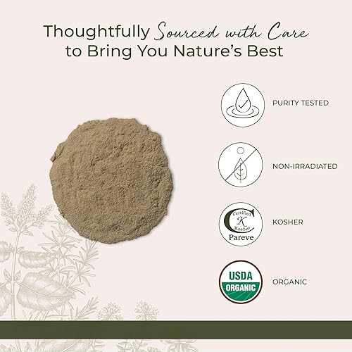 Miniatura 4 de Starwest Botanicals Polvo orgánico de flor de milenrama, hierba seca para té, tinturas y bienestar natural, certificado Kosher, sin OMG, bolsa de 4