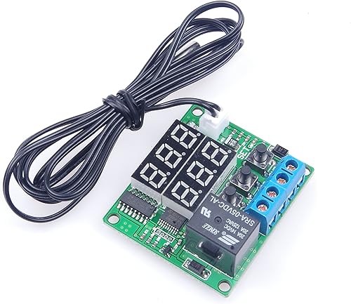 Miniatura 7 de LM YN Módulo de termostato digital de 5 V CC de -58  a 257  Fahrenheit, pantalla de temperatura controlador de temperatura con relé de 20 A, sonda
