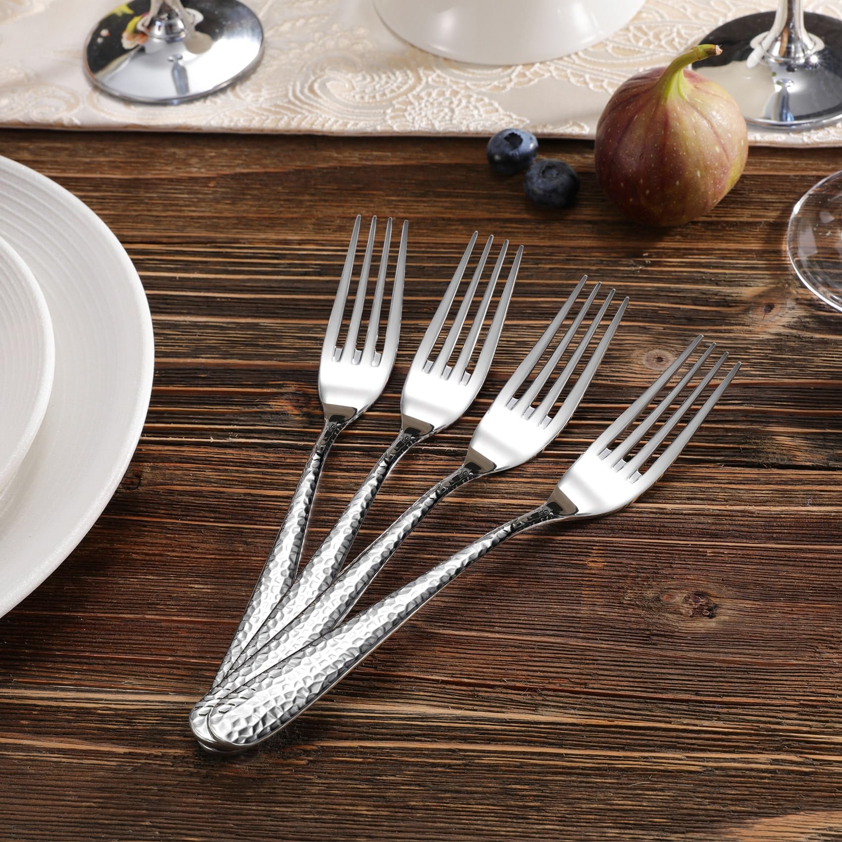 KEAWELL Louise Hammered Fork Set - 4 Piece -5