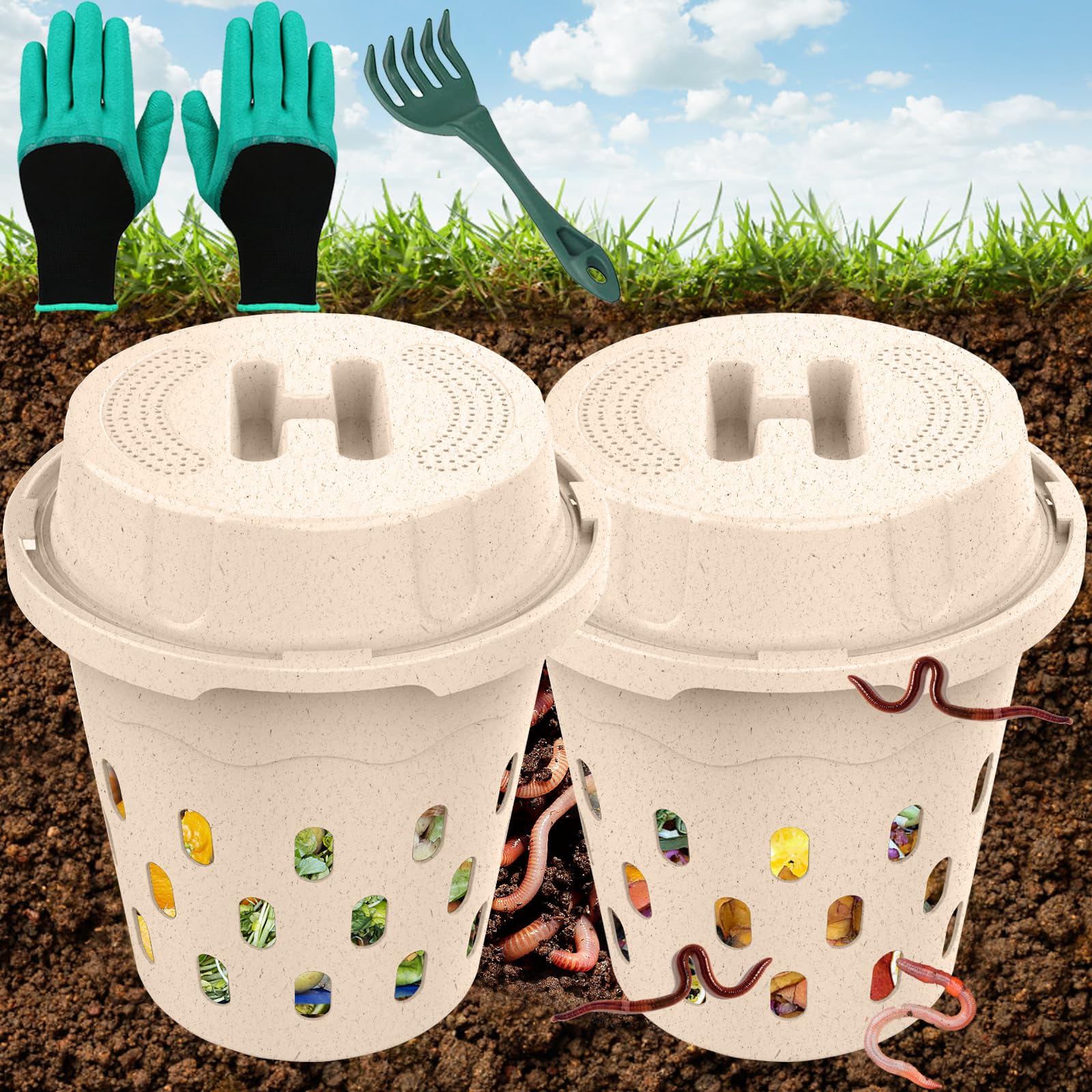 Worm Composter Bin - Start Composting Today -9