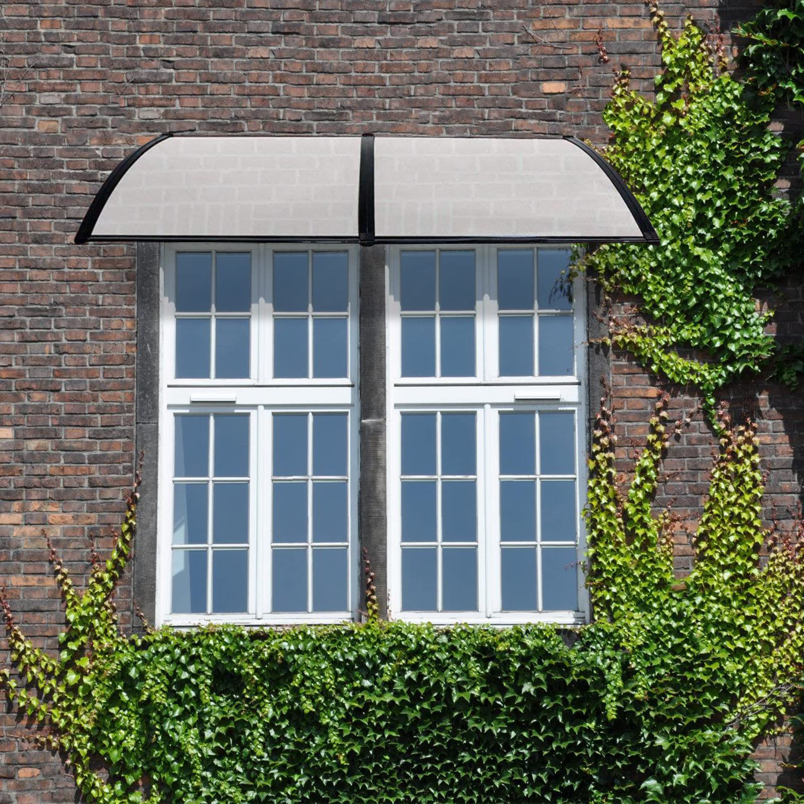 Auvent Transparent Anti-UV Auvent Porte Entrée Ansobea - 100x300cm, Polycarbonate Transparent 100x300cm Polycarbonate