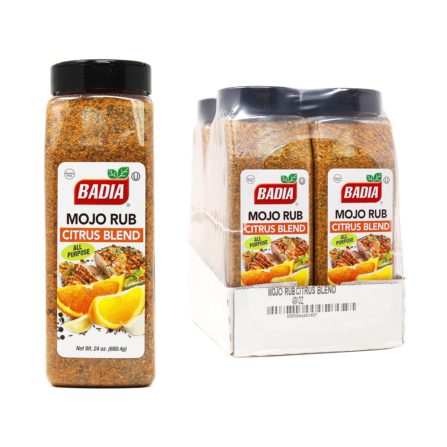 Badia Mojo Rub Citrus Blend, 24 oz – Zesty Citrus All-Purpose Grill Rub, Lemon Lime Spices (Pack of 2)
