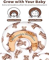 Vista 3 de Inserto de asiento de automóvil infantil con cojín extra para prematuro a niño, inserto reversible para asiento de automóvil recién nacido