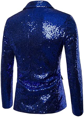 Glanzende Gouden Pailletten Glitter Smoking Mannen Een Knop Jurk Pak Jas Stage Singer Blazer