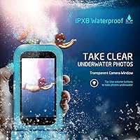 Vista 2 de Funda universal impermeable para teléfono, paquete de 4 unidades IPX8 a prueba de agua, bolsa seca transparente para teléfono celular