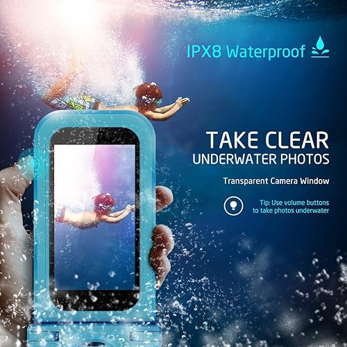 Miniatura 2 de LENPOW - Funda impermeable para teléfono, paquete de 4 fundas impermeables IPX8 para teléfono celular, bolsa seca universal transparente para juegos