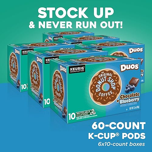 Vista 77 de The Original Donut Shop K Cup Duos - Vainilla de chocolate blanco, cápsulas Keurig K Cup de una sola porción, café saborizado, chocolate blanco +