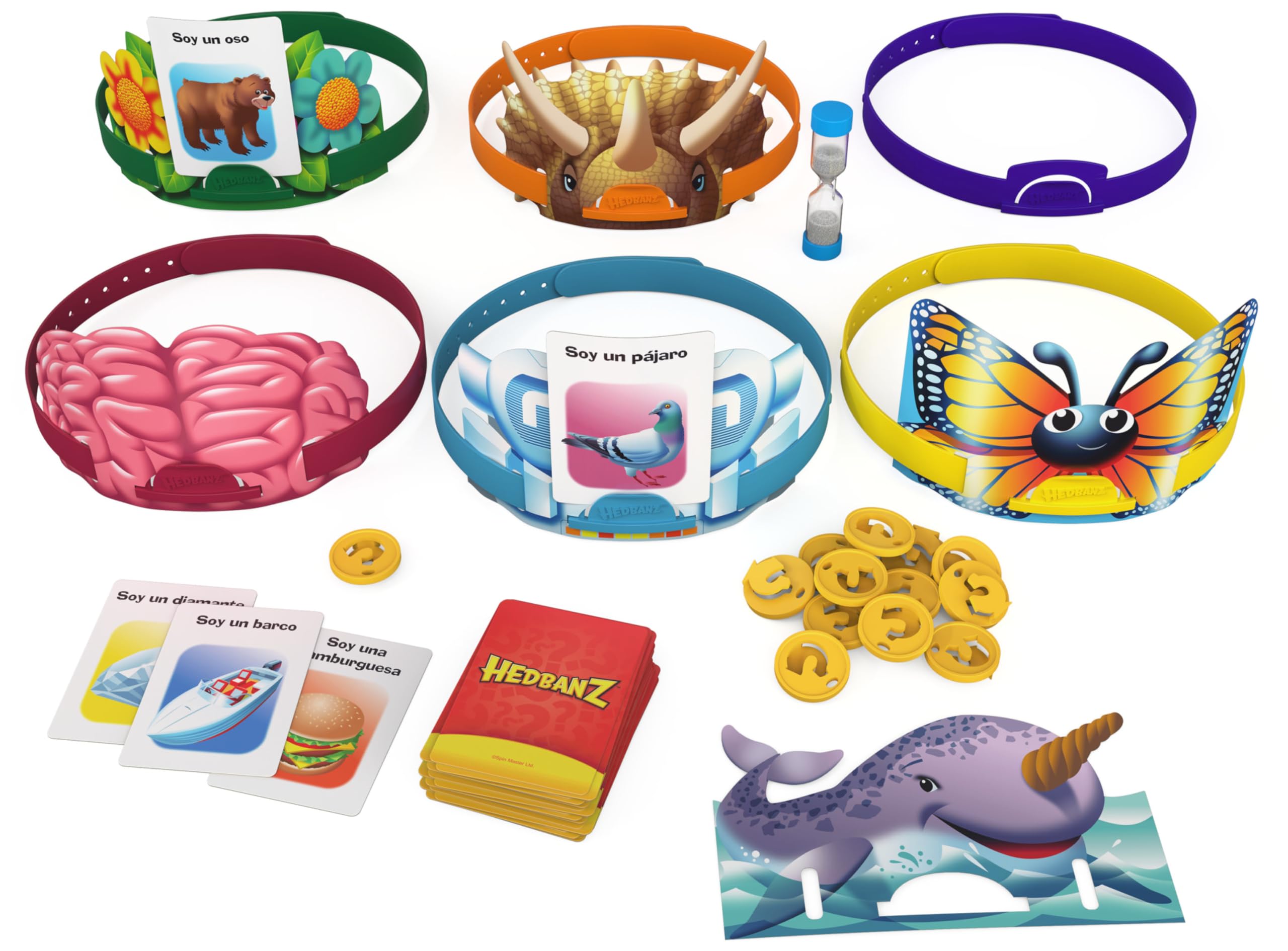 Spin Master Games - Juego Hedbanz | Juegos De Mesa Niños 7 Años O Más con Adivinanzas para Toda La Familia | Juegos De Mesa Familiares De 2 A 6 Jugadores | Regalo Niño 7 Años O Más