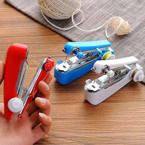 Miniatura 2 de Mini máquina de coser, máquina de coser de mano portátil de mano, máquina de coser de mano, anti mini grapadora portátil de puntada para el hogar,