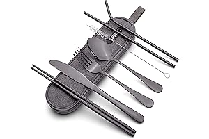 Sleek and Durable College Dorm Utensil Set for Everyday Dining