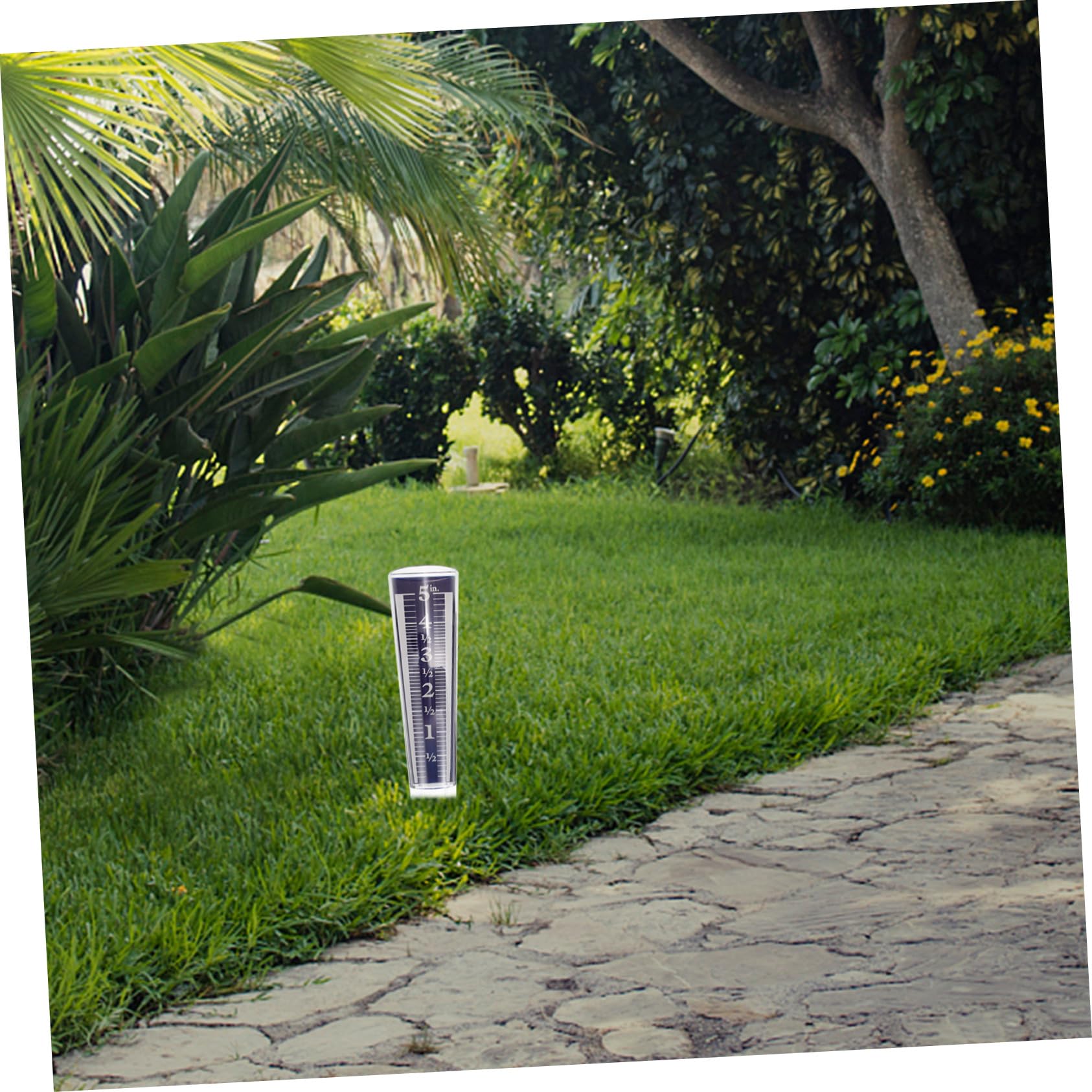 HANABASS 5stücke Regenmessgerät Für Garten Transparente Rain Gauge Mit Stake Präziser Niederschlagsmesser Für Outdoor-anwendungen Einfach Abzulesen Und Langlebig