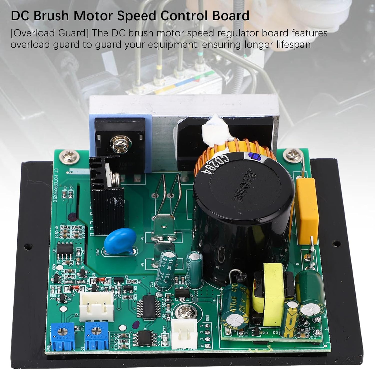 Mini Lathe Motor Circuit Board Adjustable Output Overload Guard Multi Functional Mini Lathe Control Board with DC0-180V Output for 450-1100W Motor