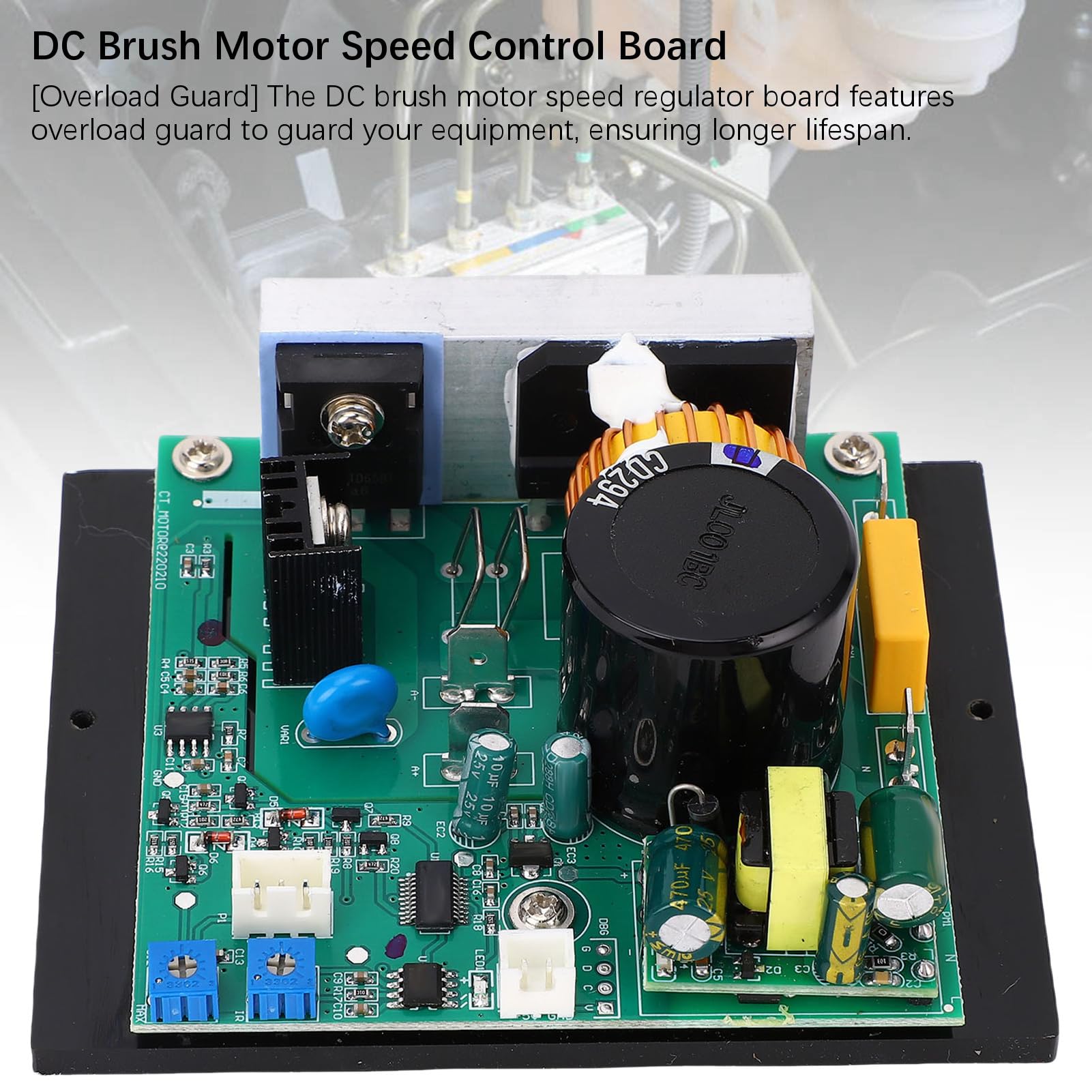 Placa de Control de Torno Mini con Salida Ajustable y Guardia de Sobrecarga Multifuncional con Salida DC0-180V para Motor 450-1100W