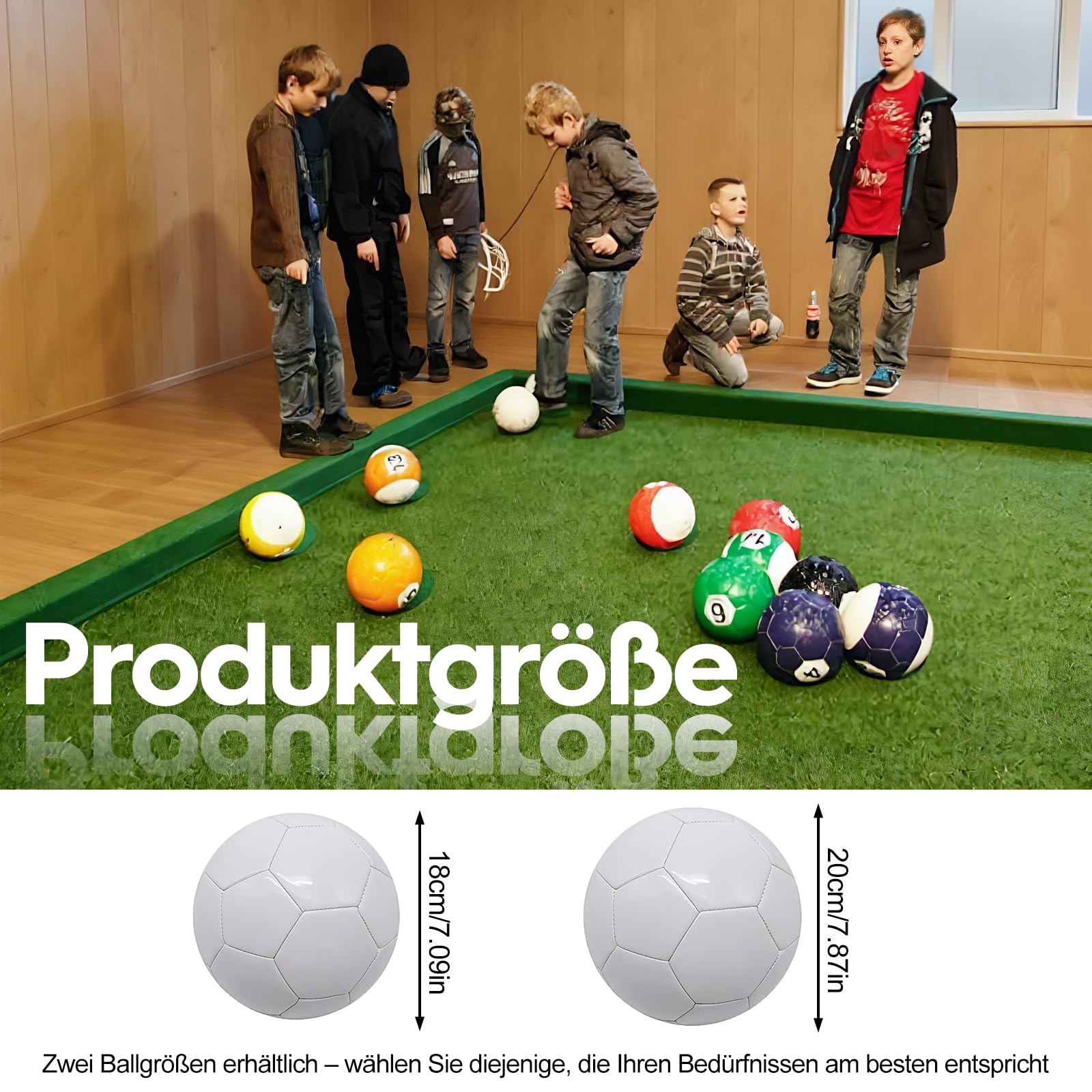 16 Teiliges Leder FußBall Pool Kick Billard Set, Sportspiel FüR Erwachsene, FüR HinterhofräUme, AußEn- Und Innenbereich