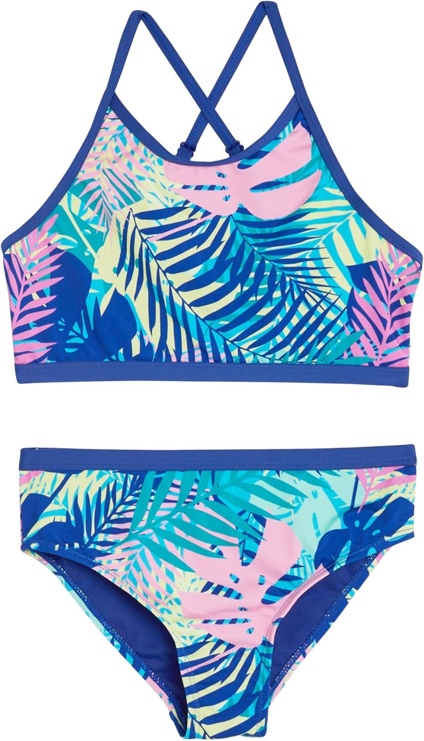 Lands' End Girls' Swim UPF 50+ Adjustable Strap Bikini Set