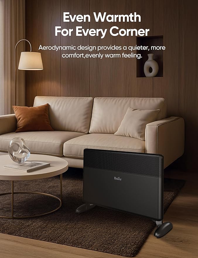 Calefactor Eléctrico Panel 1500W con Termostato Programable y Control WiFi miniatura 4