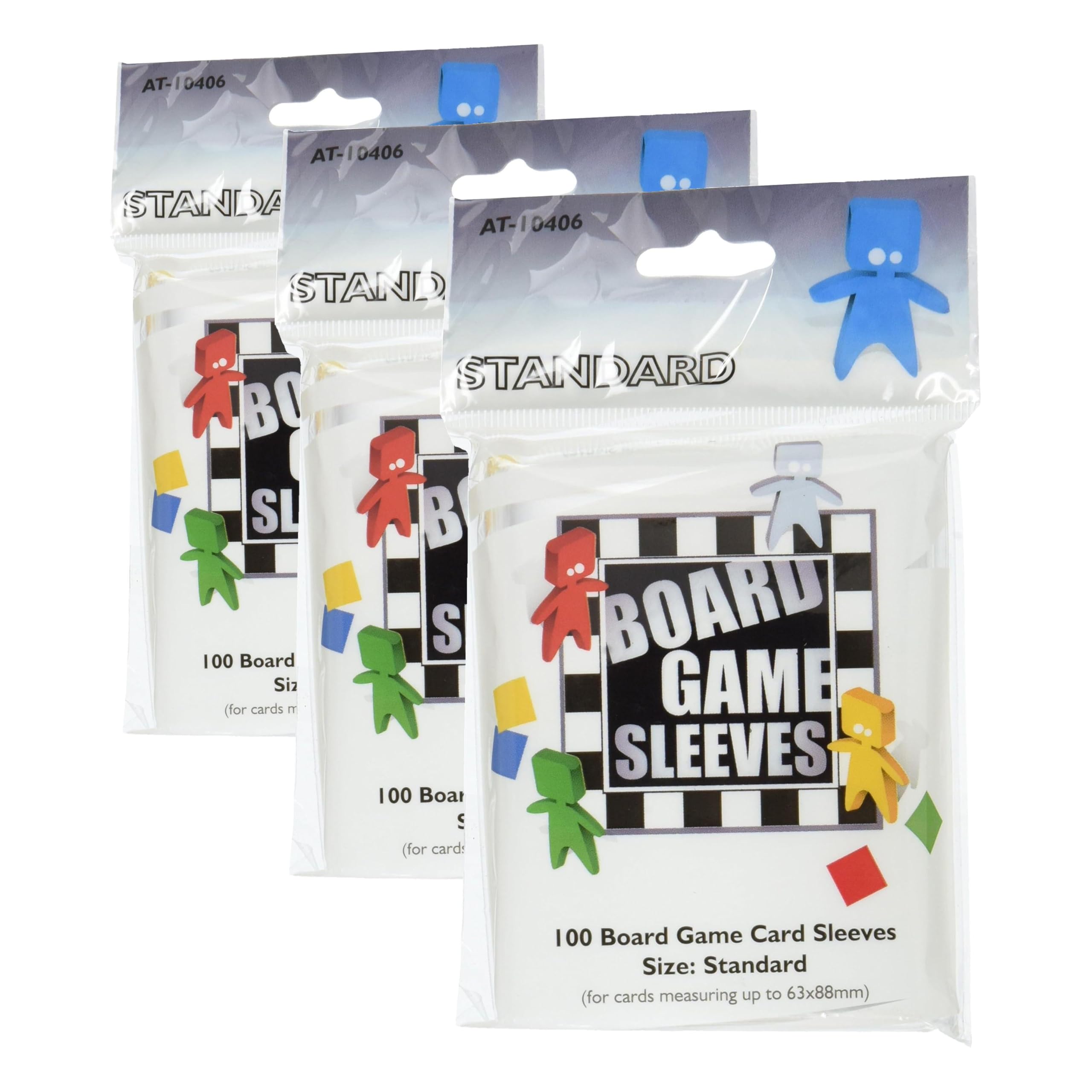 Asmodee Arcane Tinmen - Pack 100 protège-Cartes | Taille Standard 63 x 88 mm | Accessoire Cartes à Collectionner (Lot de 3)