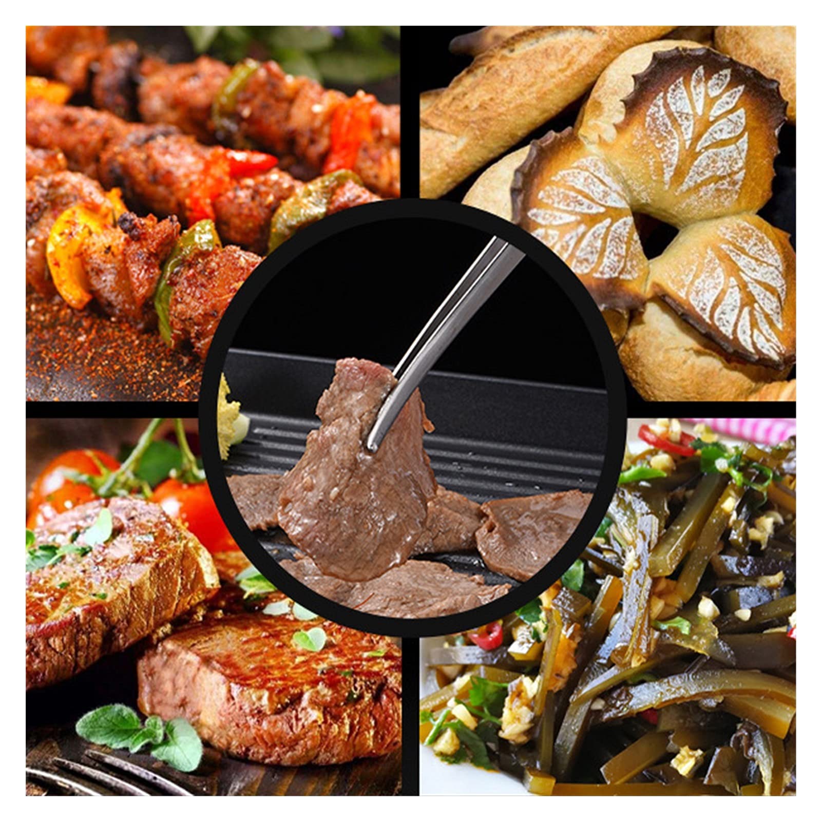 Grillzange aus Edelstahl – koreanische Grill-Clips, perfekt zum Grillen, Kochen, Backen und für den Außenbereich – robuste Küchenzange für Chef und Grillmeister