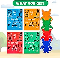 Vista 3 de VKPI Kit de regalo de 4 piezas de espuma EVA, creativo para hacer tu propio dragón, proyectos de manualidades de papel de espuma de dibujos animados