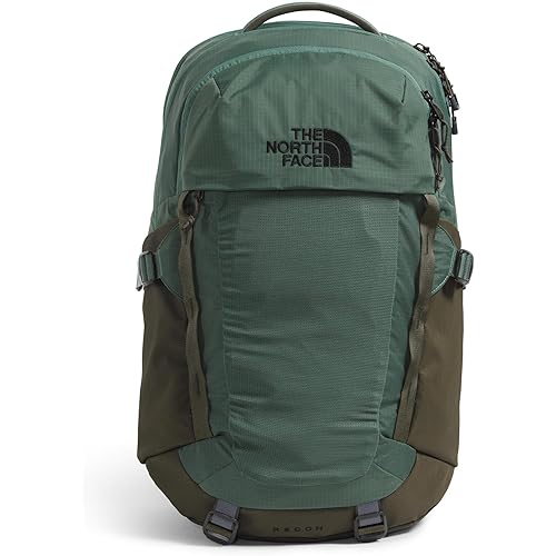 The North Face Recon Everyday Laptop Backpack - Daypack, Water Repellent, Laptop Sleeve, 2 Water Bottle Pockets, Duck Green/New Taupe Green, One Size