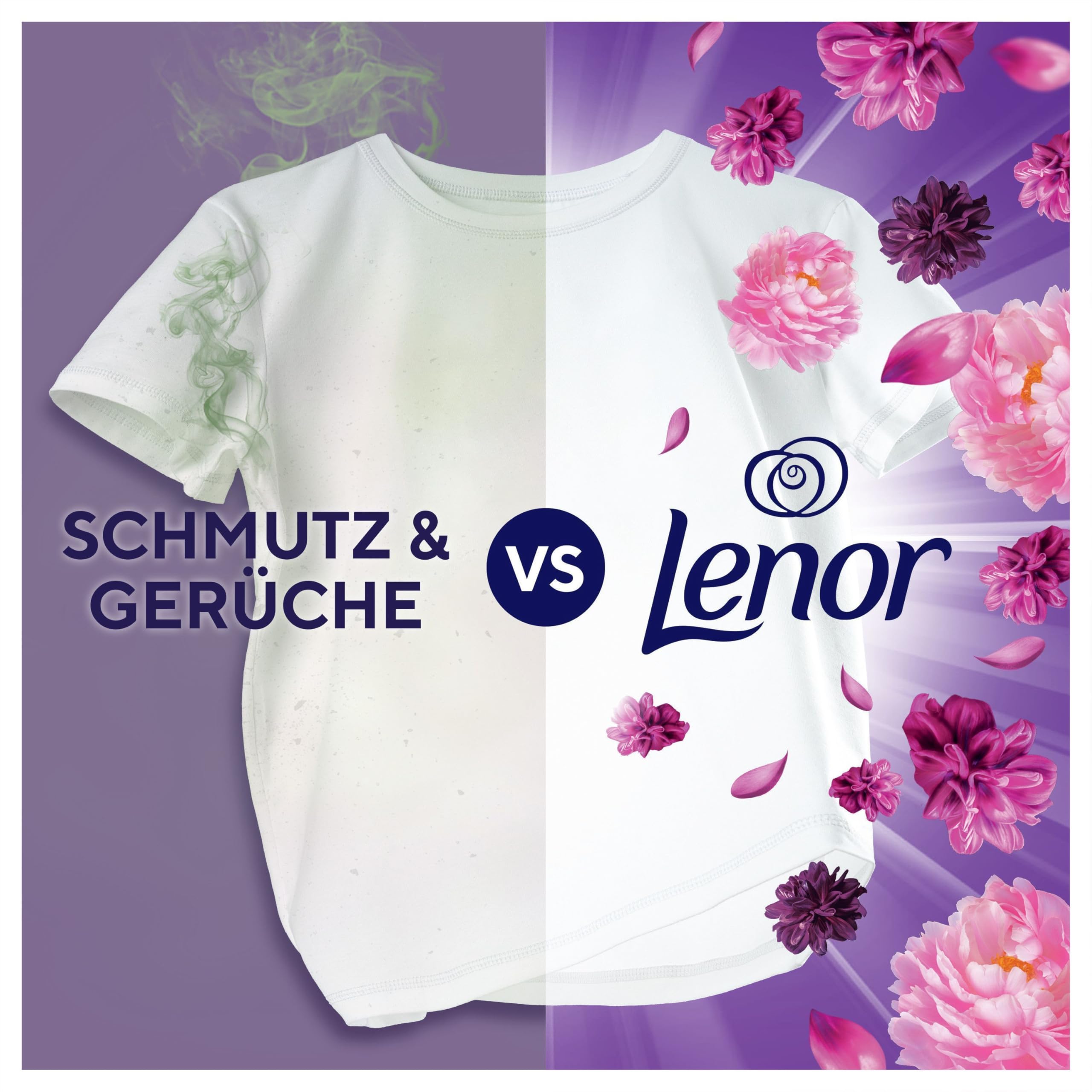 Lenor Pods Color Waschkapseln Waschmittel 100 Waschladungen, Amethyst Blütentraum, Lang Anhaltende Frische Und Extra Geruchsabwehr